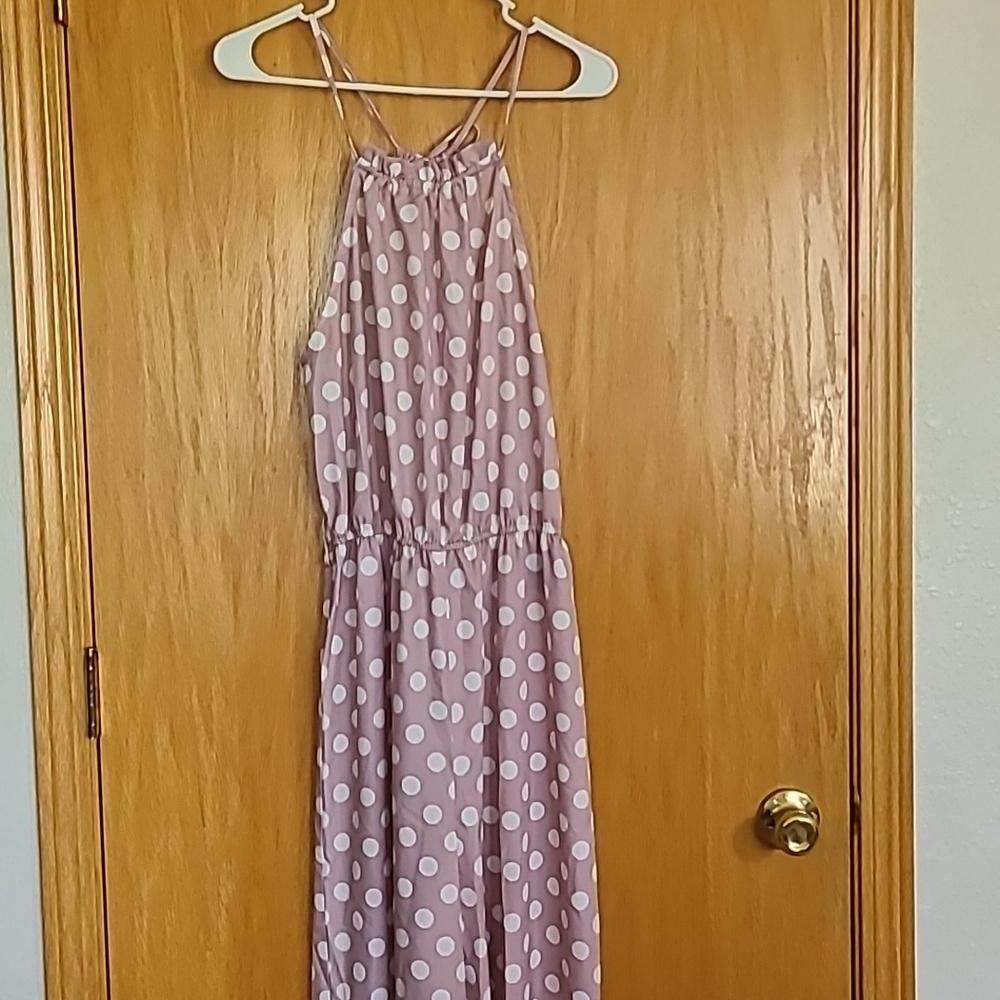 NWT Live Life on the Beach Polka Dot Jumpsuit Size Medium